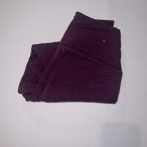 Small burgundy luxe crop leggings super soft